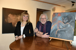 Exposition: Quand Aur�lie est aux cimaises Ti�che est aux anges - Echallens, Montricher, f�vrier 2020