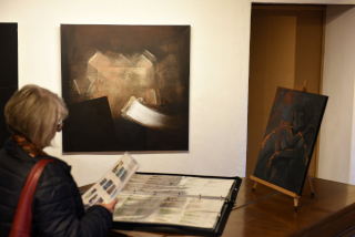 Exposition: Quand Aur�lie est aux cimaises Ti�che est aux anges - Echallens, Montricher, f�vrier 2020