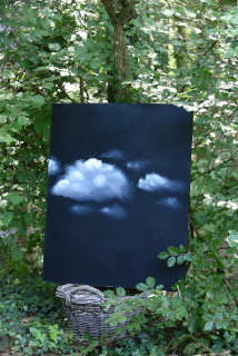 Les yeux dans les cieux - Exposition �ph�m�re de peinture FloK � Denezy