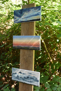 Les yeux dans les cieux - Exposition �ph�m�re de peinture FloK � Denezy